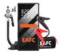 EAFC 1200A Pompa d'aria per avviamento di emergenza per auto Compressore d'aria portatile 2 in 1 Gonfiatore per pneumatici multifunzione Avviatore di batteria portatile automatico