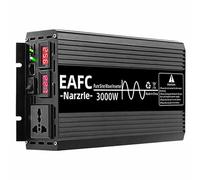 EAFC 3000W 12v 220v, Power Inverter di Potenza 3000W DC 12V AC 230V Invertitore di Corrente con 2 Porte USB 2.4A, Trasformatore per Auto Camper tablet phone fan Computer mini TV