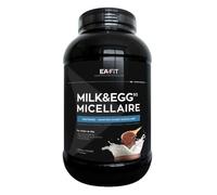 EAFIT Milk & Egg Micellar, latte Uovo Micellare, Proteine della Caseina, Proteine per il Bodybuilding, Mantenimento della Massa Muscolare, Assimilazione Lenta, Gusto Cioccolato, 2,2 kg