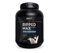 EAFIT Ripped Max Caseina vaniglia - 750 g - Ricca di Proteine -Basso contenuto di zuccheri e lipidi - Crescita Muscolare - Caseina Micellare al 100% - Lenta Assimilazione - Anticatabolico - 5g di BCAA