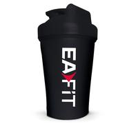Eafit Shaker Proteine 400 ml Nero - Borraccia Graduata Senza BPA con Mixer in Acciaio - Per Whey Protein, Creatina, Pre Workout - Shaker Palestra Portatile Anti-Perdita per Sport e Fitness