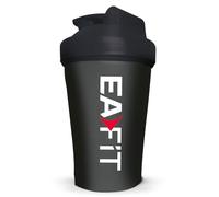EAFIT Shaker Proteine 400 ml Nero Trasparente - Borraccia Graduata Senza BPA con Mixer in Acciaio - Per Whey Protein, Creatina, Pre Workout - Shaker Palestra Portatile Anti-Perdita per Sport e Fitness