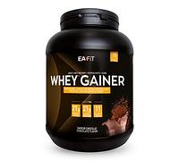 EAFIT Whey, Gainer Chocolate, Proteine del Siero di Latte, Aumento Ottimale della Massa Muscolare, 50% Siero del Latte 50% Carboidrati, Assimilazione Rapida, Certif Anti-doping, 750g