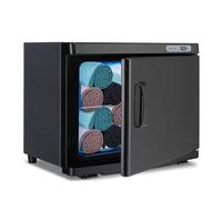 EagerMinds 23 l, scaldasalviette, scaldasalviette, scaldasalviette, asciugamano caldo con lampada UV, funzione di riscaldamento a 360°, adatto per 20-30 asciugamani (nero)