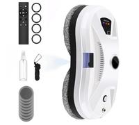 EagerMinds Robot pulitore di vetri, 5600PA Robot pulitore automatico di vetro, sistema di sicurezza, per tutte le superfici lisce, con 10 panni, per tutte le superfici lisce (B)