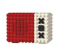 Eageroo Altoparlante Bluetooth con design a blocchi - Altoparlante wireless portatile con stereo surround, lunga durata, ideale per bambini e adulti (rosso)