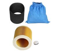 EAGHADEK Strumenti compatibili con Sacchetti filtranti in Tessuto Filtro in Schiuma a Umido e a Secco Filtro HEPA Compatibile con Parti di aspirapolvere Karcher MV1 WD1 WD2 WD3