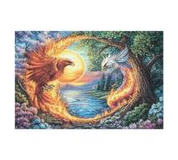 Eagle And Dragon in Fiery Confrontation Puzzle 1000 Pezzi Rompicapo Per Team Building Happy Time Attività Di Gruppo Collaborazione E Divertimento Regalo Festa Aziendale 1000 PCS