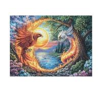 Eagle And Dragon in Fiery Confrontation Puzzle 500 Pezzi Intelligenza E Logica Happy Time Gioco Educativo Sfida Per Ragazzi E Adulti Rompicapo Relax Per Serate Familiari 500 PCS