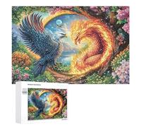 Eagle And Phoenix in Magic Confrontation Puzzle 1000 Pezzi Per Adulti Sessione Di Relax Migliora La Concentrazione Regalo Per Pomeriggio 1000 PCS