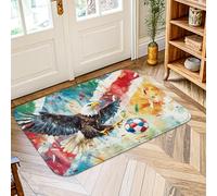 Eagle Area Tappeto, dinamico moderno pallone da calcio colore splash estate blu antiscivolo zerbino rettangolare tappeto non spargimento bagno comodino ingresso porta decorazione 2 'x 3'