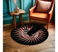 Eagle Area Tappeto, Patriottico Bold Stars Stripes Independence Day Red Low Pile Spugna Zerbino Tappeto rotondo antimacchia Bagno Comodino Ingresso Porta Decorazione 7,6 x 7,6 cm