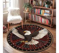 Eagle Area Tappeto, Patriottico Tradizionale Stelle Strisce 4 di Luglio Rosso Basso Pile Home Indoor Zerbino Accenti Tappeto Non Perdere Bagno Porta Ingresso Comodino Decor 12 x 100 cm