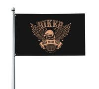 Eagle Biker Nato Per Essere Libero Los Angeles Bandiere Di Benvenuto Durevole Bandiera Da Cortile Divertente Garden Flag Per Patio Esterni Fattoria 90X150Cm