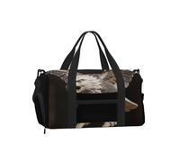 Eagle - Borsone sportivo in gesso con scomparto per scarpe, leggero, da palestra, per uomo e donna, borsa da viaggio impermeabile con tasca bagnata