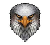 Eagle Car Sticker, Waterproof Adhesive Decals, 5x4 Inches Reflective Eyes Stickers with Strong Grip, Weatherproof with Easy Apply, Accessories for Doors Laptops Walls Toolboxes Lockers Trucks