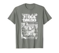 Eagle Comics Giudice Dredd Lawmaster No.8 2000 d.C Maglietta, Uomo, Verde Militare mélange, XL