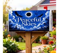 Eagle Coperture magnetiche per cassetta delle lettere, con nuvole serene, sole, nessuna blu, decorazione per prato, 45,7 x 53,3 cm
