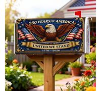 Eagle Coperture magnetiche per cassetta postale, bandiera americana patriottica vintage, per il giorno dell'indipendenza, copertura stagionale per cassetta postale per decorazione del prato, 45,7 x