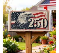 Eagle - Coperture magnetiche per cassetta postale, con bandiera patriottica vintage, numero del giorno dell'indipendenza, copertura per cassetta postale rossa, per decorazioni per casa e giardino, 53