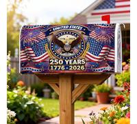 Eagle - Coperture magnetiche per cassetta postale, motivo patriottico, per celebrare fuochi d'artificio, giorno dell'indipendenza, decorazione per esterni, giardino, cortile, 45,7 x 53,3 cm