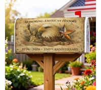 Eagle - Coperture magnetiche per cassetta postale, statua rustica patriottica, per anniversario, decorazione per esterni, 53 x 64 cm