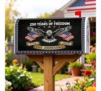 Eagle - Coperture magnetiche per cassette postali, bandiera patriottica tradizionale americana, per il giorno dell'indipendenza, per decorazione del portico anteriore, 53 x 64 cm