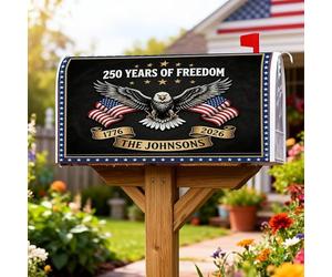 Eagle - Coperture magnetiche per cassette postali, bandiera patriottica tradizionale americana, per il giorno dell'indipendenza, per decorazione del portico anteriore, 53 x 64 cm