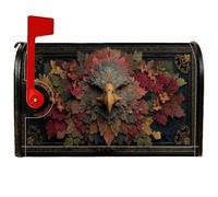 Eagle - Coperture magnetiche per cassette postali, con foglie naturali rustiche, autunnali, tonalità della terra, decorazioni per cassette postali per esterni, 45 x 53 cm