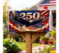 Eagle - Coperture magnetiche per cassette postali, motivo patriottico festivo, stelle e strisce per il giorno dell'indipendenza, decorazione per giardino, cortile, 45,7 x 53,3 cm
