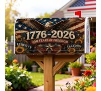 Eagle - Coperture magnetiche per cassette postali, motivo patriottico rustico, con girasole e stella, per il giorno dell'indipendenza, colore rosso, per decorazioni esterne, 45,7 x 53,3 cm