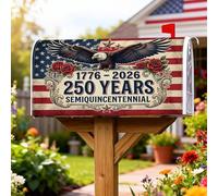 Eagle - Coperture magnetiche per cassette postali, motivo patriottico vintage, rose e stelle, per il giorno dell'indipendenza, per esterni, decorazione per portico, 45 x 53 cm