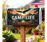 Eagle - Coperture magnetiche per cassette postali, rustiche per esterni, montagne da falò, estate, colore verde, decorazioni per casa e giardino, 45,7 x 53,3 cm