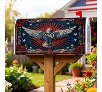Eagle - Coperture magnetiche per cassette postali, stile patriottico vintage, motivo con stelle e raggi dell'indipendenza, protezione per la posta, decorazione da cortile, 45 x 53 cm