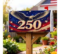 Eagle - Coperture magnetiche per cassette postali, stile patriottico vintage, stelle e strisce, per il giorno dell'indipendenza, per decorare il giardino e il cortile, 53 x 64 cm