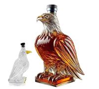 Eagle Decanter - Handcrafted Whiskey Glass Bottle, 750ml Eagle-Shaped Liquor Decanter for, Bourbon, Wine, Spirits, Home Bar, Office Desk, and Gift Display