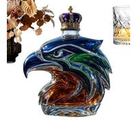 Eagle Decanter, Sculpted Wine Bottle Jar With Majestic Bird Design, Elegant Empty Container, Perfect For Home Bar, Holiday Gathering, Wedding Or Business Celebration, Multi-Purpose Empty