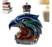 Eagle Decanter Wine Bottles, Decorative Wines Bottle Jar, Elegant Shaped Empty Glass Jar for Home Wedding Holiday Gathering Birthday Business Gift Collection Display, 13x13x6 inches