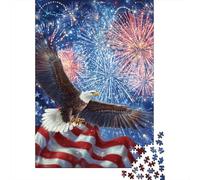 Eagle Fireworks American Flag Puzzle Impossible 1000 Pezzi Decorazione Per La Casa. Rilassamento E Intelligence Per Adulti E Ragazzi Da 14 Anni 38x26cm/1000pcs