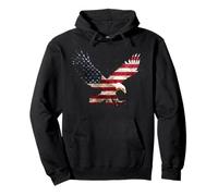 Eagle Flag 4th of July American USA Patriotic Felpa con Cappuccio