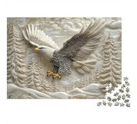 Eagle Flying Mountain Colourful 3D Eagle Sculpture 1000 Pcs Jigsaws for Adults The Impossible Challenge Fun Present 38x26cm/1000pcs