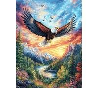 Eagle Flying Over A Mountain Valley Puzzle 500 Pezzi Collezione Arte Impressionista Science Fiction Magical Dream Opere D'arte Famose Rompicapo Rilassante Idea Regalo Per Amanti Dell'arte 500 PCS