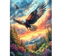 Eagle Flying Over A Mountain Valley Rompicapo 1000 Pezzi Per Decorazione Di Eventi Science Fiction Magical Dream Cartone Rigido Tema Matrimoniale Per Allestimenti Edizione Personalizzabile Qualità Gar