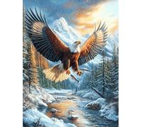 Eagle Flying Over A Snowy Mountain Valley Rompicapo 1000 Pezzi Per Famiglie Science Fiction Magical Dream in Cartone Spesso Per Attività Educativa E Svago Per Riunioni Familiari Da Passatempo Con Post