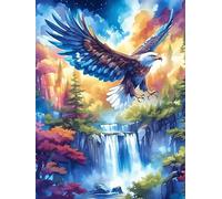 Eagle Flying Over A Waterfall Puzzle 500 Pezzi Rompicapo Rilassante Premium Wildlife Pet Cute Antistress Naturale Attività Per Il Benessere Regalo Per Chi Lavora Molto 500 PCS