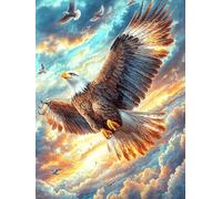 Eagle Flying Over Mountain Valley Puzzle 1000 Pezzi Colorato Rompicapo Accompany Fairy Tale Animal Sfida Impossibile Per Amanti Del Puzzle Adulti Rilassamento Pressione Ridotta Idea Regalo Per Lui 100