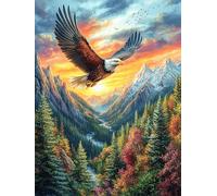 Eagle Flying Over Mountain Valley Puzzle 1000 Pezzi Van Gogh Per Amanti Dell'arte Fantástico Cuento De Hadas Animal Cartone Rigido Anti Riflesso Notte Stellata Per Decorazione Soggiorno Qualità Museal