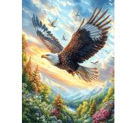 Eagle Flying Over Mountain Valley Rompicapo 1000 Pezzi Impossibile Cartone Di Alta Qualità Senza Polvere Fairy Tale Animal Plant Per Sfida Tra Amici Per Serate A Tema Edizione Limitata 100