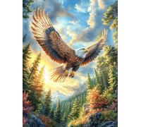 Eagle Flying Over Mountain Valley Rompicapo 1000 Pezzi Per Adulti Viaggiatori Mitos Fantástico Cuento De Hadas Cartone Resistente All'usura Paesaggi Mondiali Per Vacanze Estive Kit Completo Qualità Ga