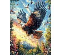 Eagle Flying Over Mountain Valley Rompicapo 1000 Pezzi Per Regalo Di Matrimonio Cartone Di Alta Qualità Per Coppie Magical Accompany Fairy Tale Per Decorazione Casa Con Cornice Inclusa Qualità Museale